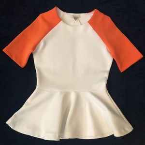 H&M Neoprene Peplum- TAGS ON, NEVER WORN, Size 4